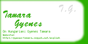tamara gyenes business card